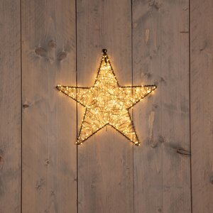 Anna's Collection LED-ster hangend metaal classic warm - 300 lampjes - flashfunctie - B 36 cm - afbeelding 2