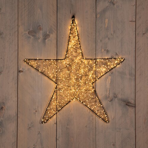 Anna's Collection LED-ster hangend metaal classic warm - 500 lampjes - flashfunctie - B 56 cm - afbeelding 2