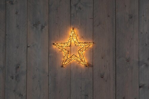 Anna's Collection LED-ster hangend metaal classic warm - 800 lampjes - flashfunctie - B 36 x D 3 cm - afbeelding 2