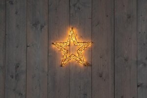 Anna's Collection LED-ster hangend metaal classic warm - 800 lampjes - flashfunctie - B 36 x D 3 cm - afbeelding 2