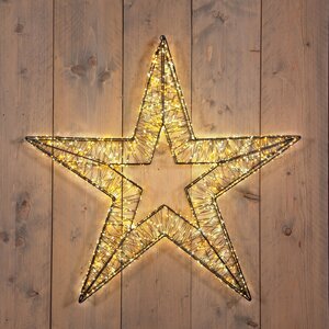 Anna's Collection LED-ster hangend metaal luxury - 1440 lampjes - flashfunctie - B 76 x D 8 cm - afbeelding 2