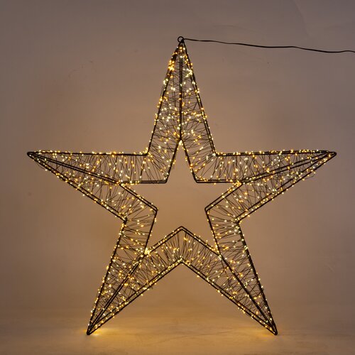 Anna's Collection LED-ster hangend metaal luxury - 1440 lampjes - flashfunctie - B 76 x D 8 cm - afbeelding 3