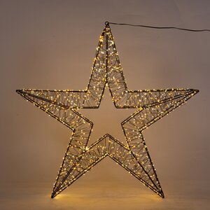 Anna's Collection LED-ster hangend metaal luxury - 1440 lampjes - flashfunctie - B 76 x D 8 cm - afbeelding 3