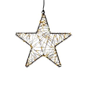 Anna's Collection LED-ster hangend metaal luxury - 300 lampjes - flashfunctie - B 36 cm - afbeelding 1