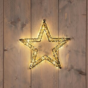 Anna's Collection LED-ster hangend metaal luxury - 800 lampjes - flashfunctie - B 36 x D 3 cm - afbeelding 2