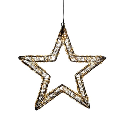 Anna's Collection LED-ster hangend metaal luxury - 800 lampjes - flashfunctie - B 36 x D 3 cm