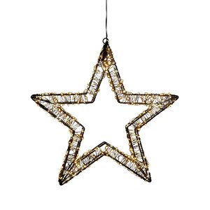 Anna's Collection LED-ster hangend metaal luxury - 800 lampjes - flashfunctie - B 36 x D 3 cm - afbeelding 1