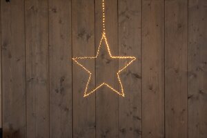 Anna's Collection LED-ster hangend metaal zwart classic warm - 200 lampjes - B 37 cm - afbeelding 2