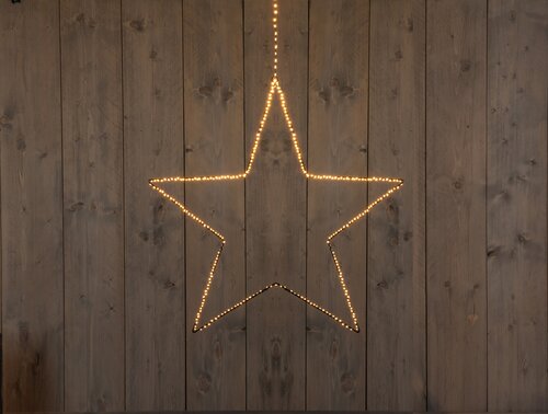 Anna's Collection LED-ster hangend metaal zwart classic warm - 300 lampjes - B 56 cm - afbeelding 2