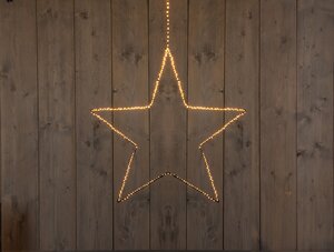 Anna's Collection LED-ster hangend metaal zwart classic warm - 300 lampjes - B 56 cm - afbeelding 2