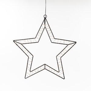 Anna's Collection LED-ster hangend zwart - classic warm - 60 lampjes - 40,5 x 40 cm - afbeelding 1