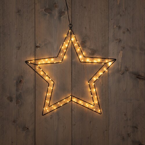 Anna's Collection LED-ster hangend zwart - classic warm - 80 lampjes - 50 x 49,5 cm - afbeelding 2