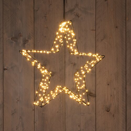 Anna's Collection LED-ster metaal zwart classic warm - 300 lampjes - B 36 x D 7 cm - afbeelding 2