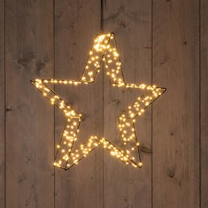Anna's Collection LED-ster metaal zwart classic warm - 300 lampjes - B 36 x D 7 cm - afbeelding 2