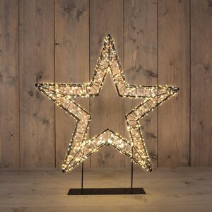 Anna's Collection LED-ster op voet metaal luxury - 1200 lampjes - flashfunctie - B 56 x D 5 cm - afbeelding 2