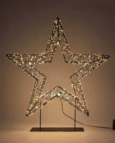 Anna's Collection LED-ster op voet metaal luxury - 1200 lampjes - flashfunctie - B 56 x D 5 cm - afbeelding 3