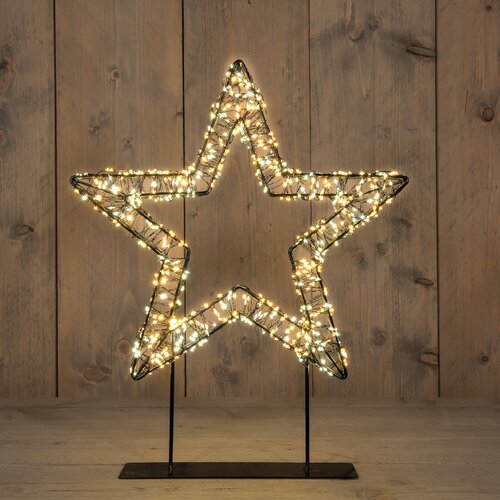 Anna's Collection LED-ster op voet metaal luxury - 800 lampjes - flashfunctie - B 36 x D 3 cm - afbeelding 2