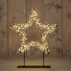 Anna's Collection LED-ster op voet metaal luxury - 800 lampjes - flashfunctie - B 36 x D 3 cm - afbeelding 2
