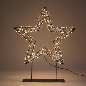 Anna's Collection LED-ster op voet metaal luxury - 800 lampjes - flashfunctie - B 36 x D 3 cm - afbeelding 3