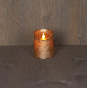 Anna's Collection LED-stompkaars bewegende vlam - D7,5xH10cm Goud - afbeelding 3