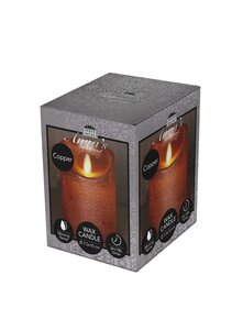 Anna's Collection LED-stompkaars bewegende vlam - D7,5xH10cm Koper - afbeelding 2
