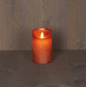 Anna's Collection LED-stompkaars bewegende vlam - D7,5xH12,5cm Koper - afbeelding 3
