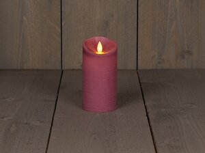 Anna's Collection LED-stompkaars bewegende vlam - D7,5xH15cm Antiek roze - afbeelding 3
