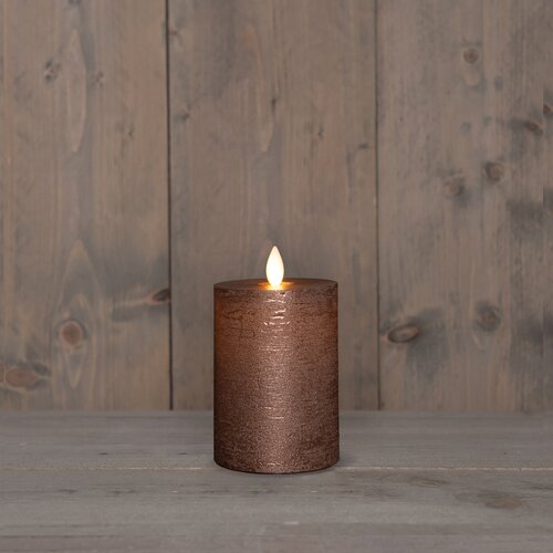 Anna's Collection LED-stompkaars oplaadbaar - D7,5xH10cm Brons - afbeelding 3
