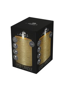 Anna's Collection LED-stompkaars oplaadbaar - D7,5xH10cm Goud - afbeelding 2