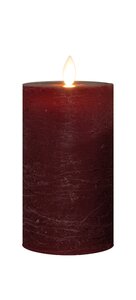 Anna's Collection LED-stompkaars oplaadbaar - D7,5xH12,5cm Bordeaux - afbeelding 1