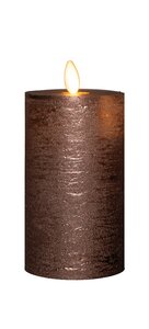 Anna's Collection LED-stompkaars oplaadbaar - D7,5xH12,5cm Brons - afbeelding 1
