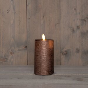 Anna's Collection LED-stompkaars oplaadbaar - D7,5xH12,5cm Brons - afbeelding 3