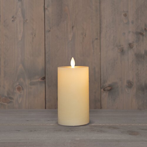 Anna's Collection LED-stompkaars oplaadbaar - D7,5xH12,5cm Ivoor - afbeelding 3