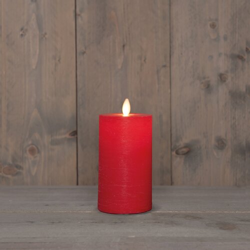 Anna's Collection LED-stompkaars oplaadbaar - D7,5xH12,5cm Rood - afbeelding 3