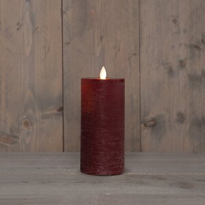 Anna's Collection LED-stompkaars oplaadbaar - D7,5xH15cm Bordeaux - afbeelding 3