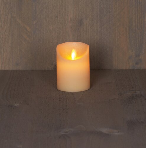 Anna's Collection LED-stompkaars rustiek - D7,5xH10cm Ivoor - afbeelding 3