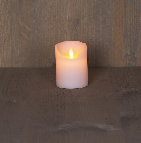 Anna's Collection LED-stompkaars rustiek - D7,5xH10cm Wit - afbeelding 3