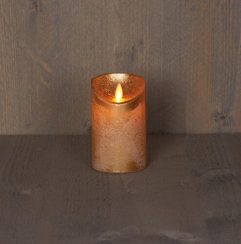 Anna's Collection LED-stompkaars rustiek - D7,5xH12,5cm Goud - afbeelding 3