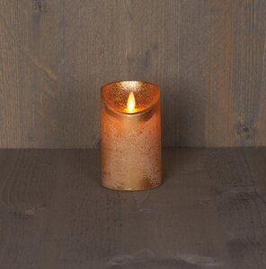 Anna's Collection LED-stompkaars rustiek - D7,5xH12,5cm Goud - afbeelding 3