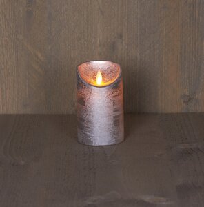 Anna's Collection LED-stompkaars rustiek - D7,5xH12,5cm Zilver - afbeelding 3