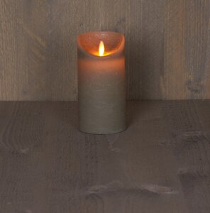 Anna's Collection LED-stompkaars rustiek - D7,5xH15cm Taupe - afbeelding 3