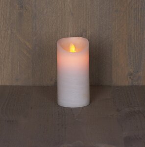 Anna's Collection LED-stompkaars rustiek - D7,5xH15cm Wit - afbeelding 3