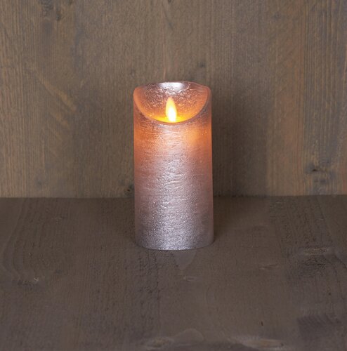 Anna's Collection LED-stompkaars rustiek - D7,5xH15cm Zilver - afbeelding 3
