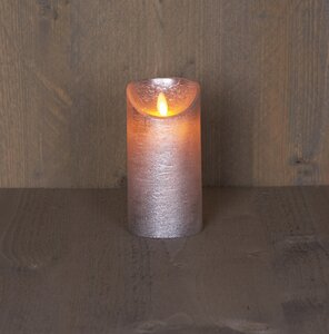 Anna's Collection LED-stompkaars rustiek - D7,5xH15cm Zilver - afbeelding 3