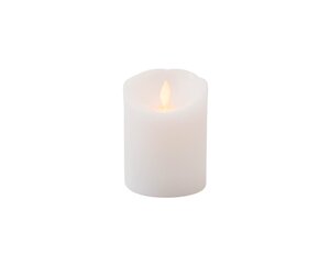 Anna's Collection LED-stompkaars rustiek met bewegende vlam wit - H 10 x Ø 7,5 cm - afbeelding 4