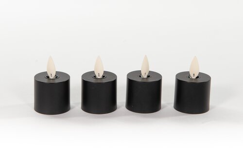 Anna's Collection LED-theelicht uitbreiding - D3,8xH6cm Zwart - afbeelding 2