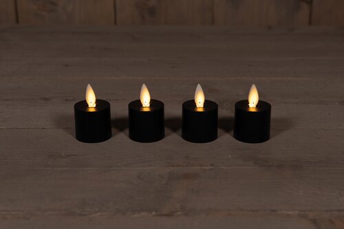 Anna's Collection LED-theelicht uitbreiding - D3,8xH6cm Zwart - afbeelding 3