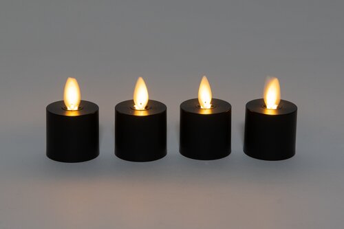 Anna's Collection LED-theelicht uitbreiding - D3,8xH6cm Zwart - afbeelding 4