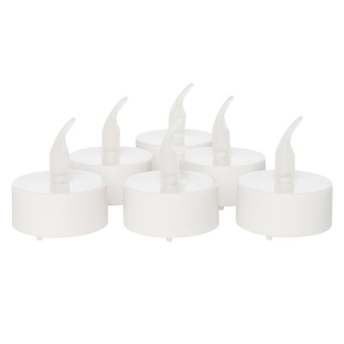 Anna's Collection LED-theelichten vlameffect met timer - Geel 6 stuks - afbeelding 1
