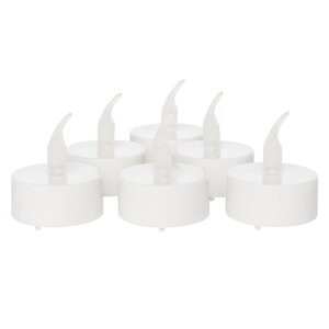 Anna's Collection LED-theelichten vlameffect met timer - Geel 6 stuks - afbeelding 1